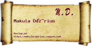 Makula Dárius névjegykártya